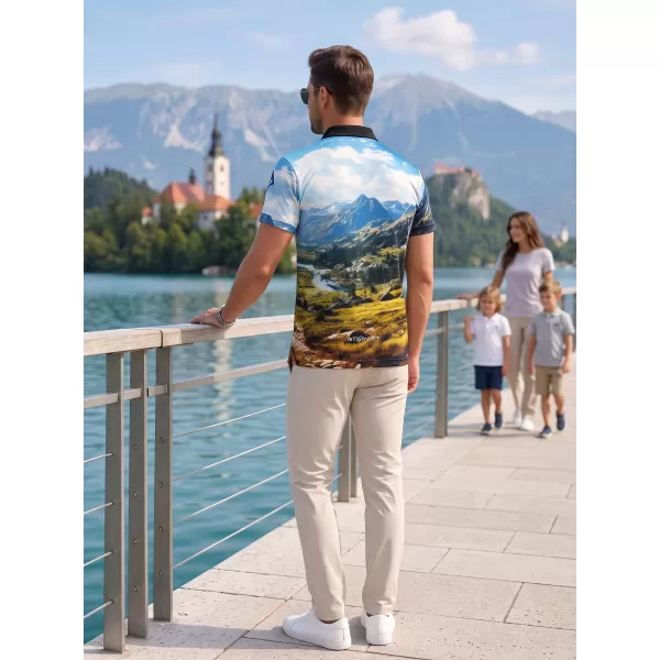  Tricou funcțional pentru bărbați cu guler premium ALTISPORT VOJ/ALM116TR05 MUNŢI 