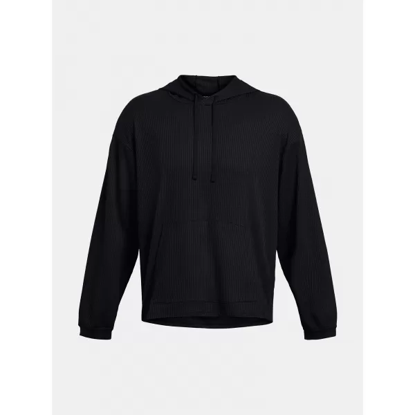  Hanorac pentru bărbați UNDER ARMOUR UA RIVAL WAFFLE HOODIE 1383108-001 NEGRU 