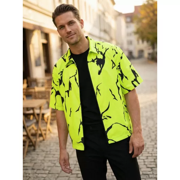  Cămașă premium pentru bărbați ALTISPORT VOJ/ALM052KOS01 VERDE NEON 