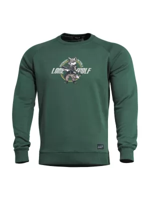 Hanorac PENTAGON HAWK SWEATER LONE WOLF K09019 SPRINGBOK VERDE