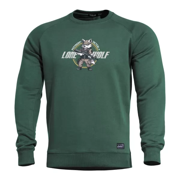  Hanorac PENTAGON HAWK SWEATER LONE WOLF K09019 SPRINGBOK VERDE 