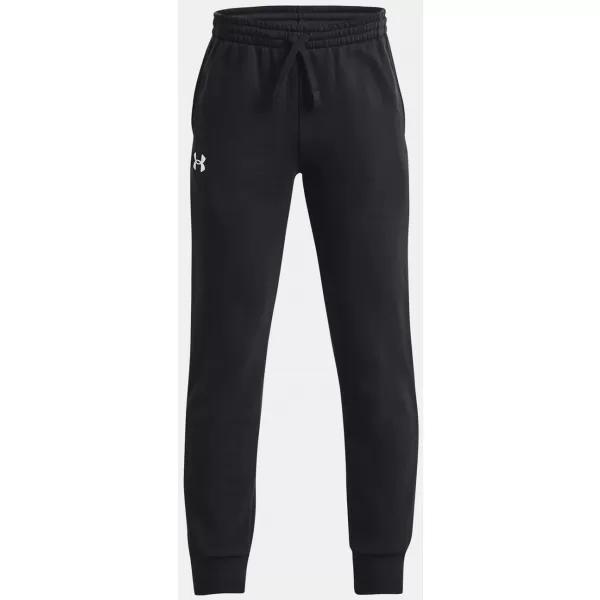  Pantaloni de trening pentru băieți UNDER ARMOUR UA RIVAL FLEECE JOGGERS 1379787-001 NEGRU 