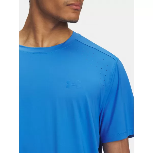  Tricou pentru bărbați UNDER ARMOUR UA LAUNCH ELITE SHORTSLEEVE 1389802-402 ALBASTRU 