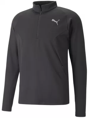 Panoul pentru bărbați PUMA RUN CLOUDSPUN KNIT 1/2 ZIP 52327201 PUMA NEGRU