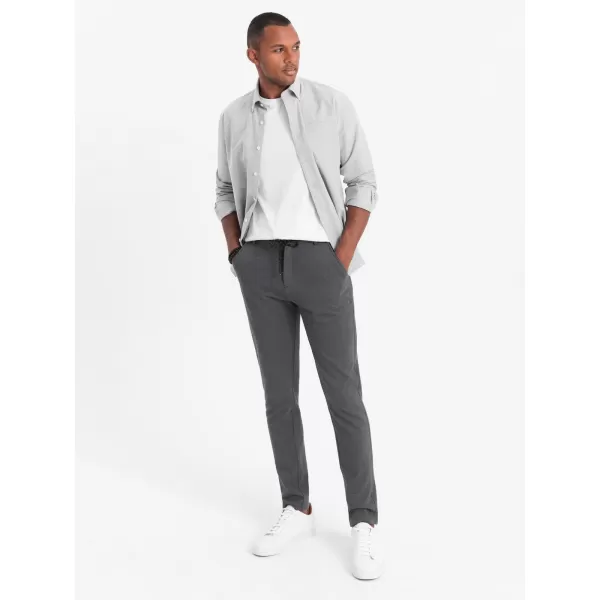  Pantaloni pentru bărbați OMBRE OM-PACP-0116 NEW GRI ÎNCHIS 