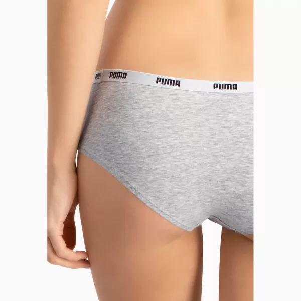  Chiloți PUMA WOMEN HIPSTER 2P PACK 90785205 GRI/GRI 