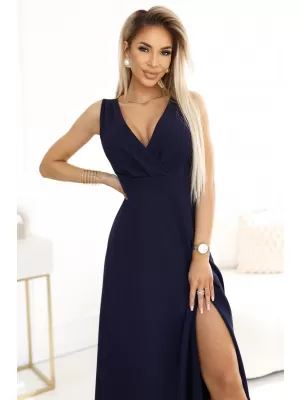 Rochie NUMOCO 634-1 ALBASTRU ÎNCHIS