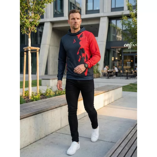  Premium cu hanorac funcțional pentru bărbați ALTISPORT VOJ/ALM112MI01 BLACK-ROȘU 