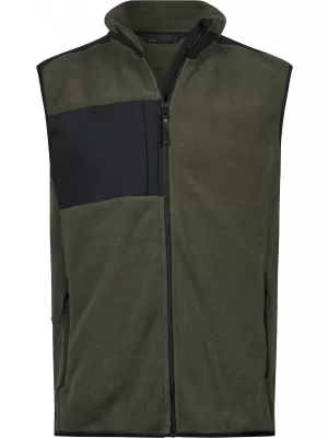 Vesta pentru bărbați TEE JAYS | TJ 9122 VERDE INTENS/NEGRU