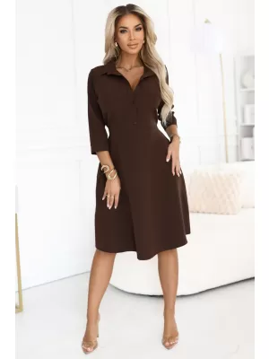 Rochie NUMOCO 286-9 CIOCOLATĂ