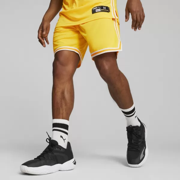  Pantaloni scurţi PUMA HOOPS TEAM GAME SHORT 67662905 CYBER ​​GALBEN 