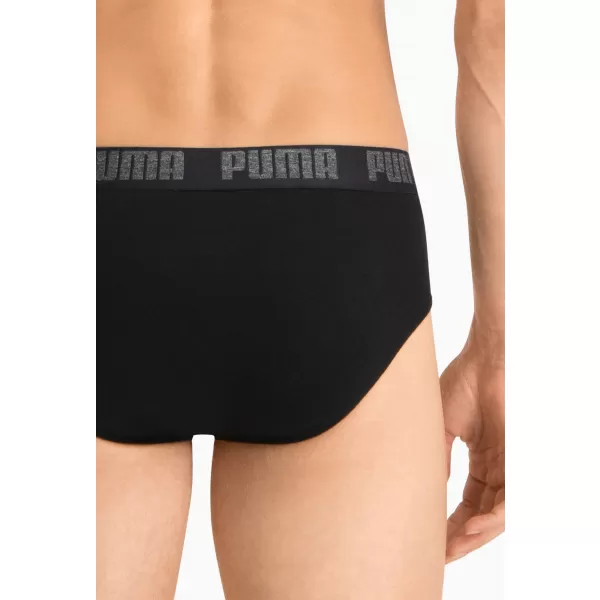  Briefuri pentru bărbați PUMA BASIC BRIEF 2P 88910006 NEGRU/NEGRU 