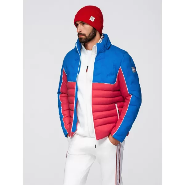  Sacou OMBRE OM-JALP-0206 ALBASTRU ȘI ROȘU 