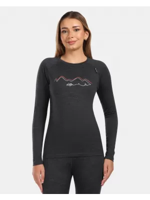 Tricou termic de damă KILPI MAVORA TOP-W ZL0502KI NEGRU