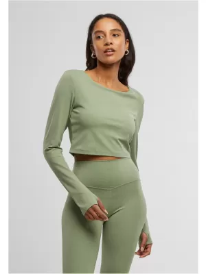 Tricou de damă URBAN CLASSICS TB7807 VERDE MATCHA