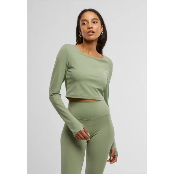  Tricou de damă URBAN CLASSICS TB7807 VERDE MATCHA 