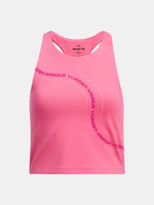 Maieu de fete UNDER ARMOUR G MOTION BRANDED CROP TANK 1390079-672 ROZ