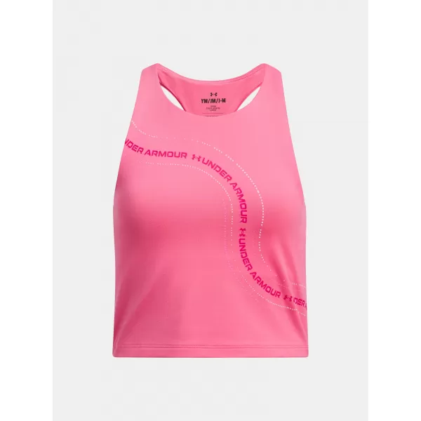  Maieu de fete UNDER ARMOUR G MOTION BRANDED CROP TANK 1390079-672 ROZ 