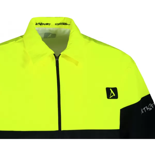  Cămașă premium pentru bărbați ALTISPORT VOJ/ALM051KOS01 GALBEN NEON/GRI 