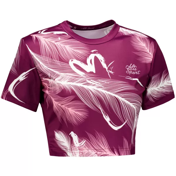  Crop top de damă premium ALTISPORT VOJ/ALW001TR07 FUCSIE 