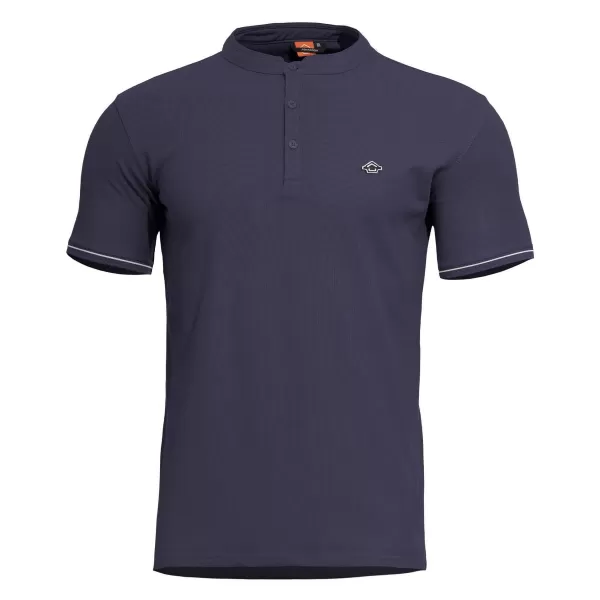  tricou PENTAGON LEVANTES HENLEY T-SHIRT STRIPES K09025 ALBASTRU MARIN 