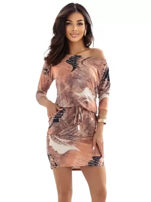 Rochie NUMOCO 13-168 MODEL DE CUPRU CU INSCRIPȚII