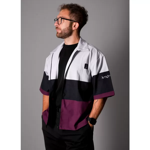  Cămașă premium pentru bărbați ALTISPORT VOJ/ALM051KOS01 BURGUNDIA 