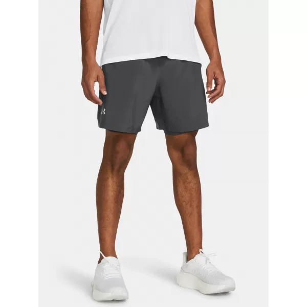  Pantaloni scurți pentru bărbați UNDER ARMOUR UA LAUNCH 7'' 2-IN-1 SHORTS 1382641-025 GRI 