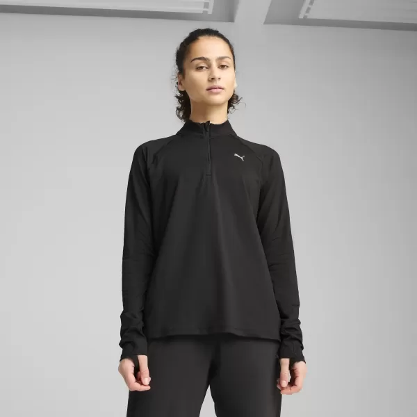  Cămaşă PUMA W RUN VELOCITY CLOUDSPUN 1/4 ZIP 52665001 PUMA NEGRU 