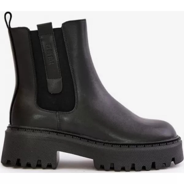 Pantofi izolați din piele de damă BIG STAR OO274A386 NEGRI Pantofi Big Star 