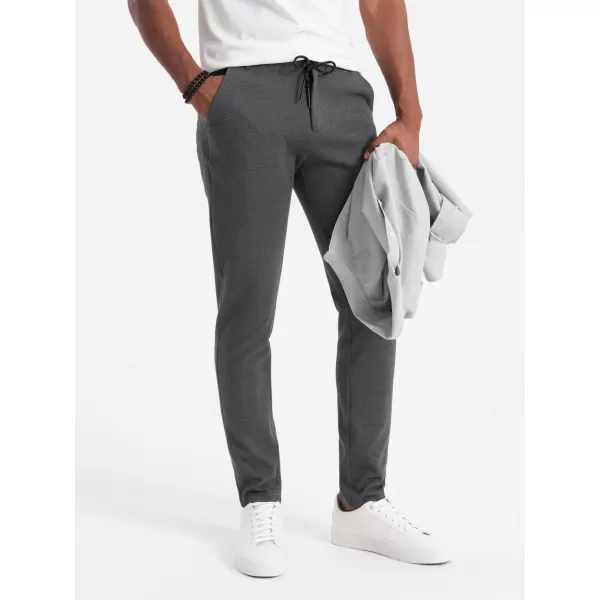  Pantaloni pentru bărbați OMBRE OM-PACP-0116 NEW GRI ÎNCHIS 