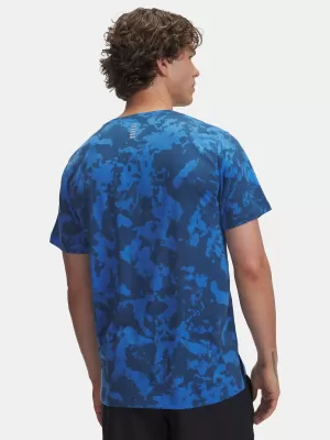 Tricou pentru bărbați UNDER ARMOUR UA LAUNCH PRINTED SS ALBASTRU