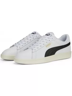Pantofi pentru bărbați PUMA SMASH 3.0 L 39098703 PUMA ALB/NEGRU/AURIU/FILDEȘ