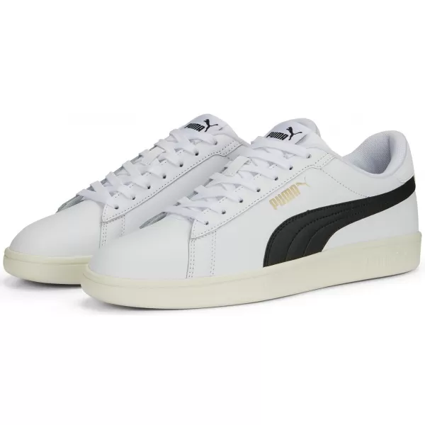  Pantofi pentru bărbați PUMA SMASH 3.0 L 39098703 PUMA ALB/NEGRU/AURIU/FILDEȘ 