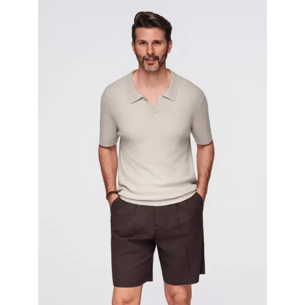  Tricou pentru bărbați OMBRE OM-POSS-0160 GRI DESCHIS 