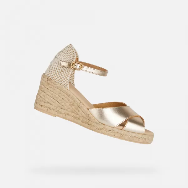 Sandale de dama GEOX GELSA LOW DE AUR 