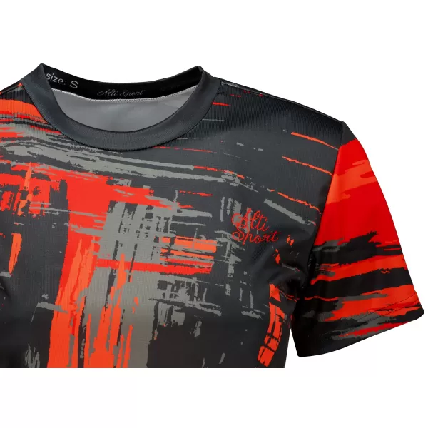  Crop top de damă premium ALTISPORT VOJ/ALW010TR07 ČERNOČERVENÁ NEGRU ȘI ROȘU 