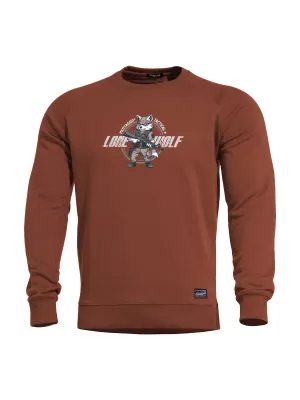 Hanorac PENTAGON HAWK SWEATER LONE WOLF K09019 ROȘU MARO