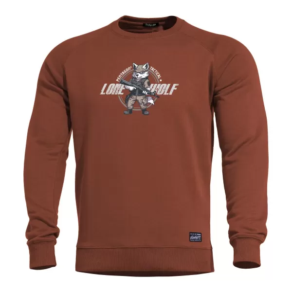  Hanorac PENTAGON HAWK SWEATER LONE WOLF K09019 ROȘU MARO 