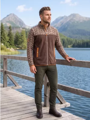 Hanorac pentru bărbați din fleece ALTISPORT GAMEL MARO