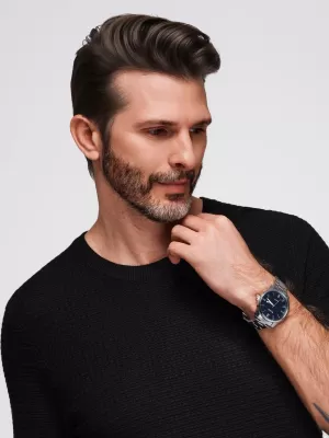 Tricou pentru bărbați OMBRE OM-TSCT-0253 NEGRU