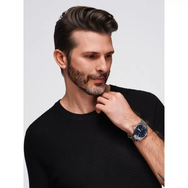  Tricou pentru bărbați OMBRE OM-TSCT-0253 NEGRU 