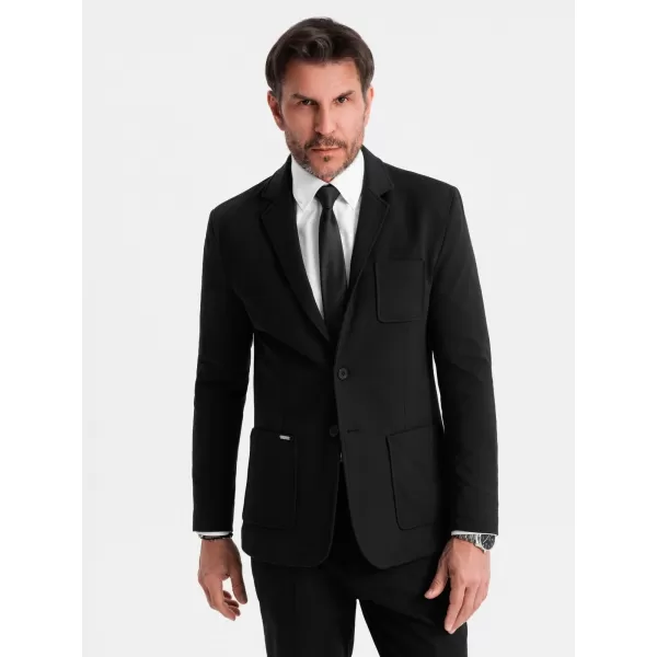  Jachetă pentru bărbați OMBRE OM-BLZB-0101 NEGRU 