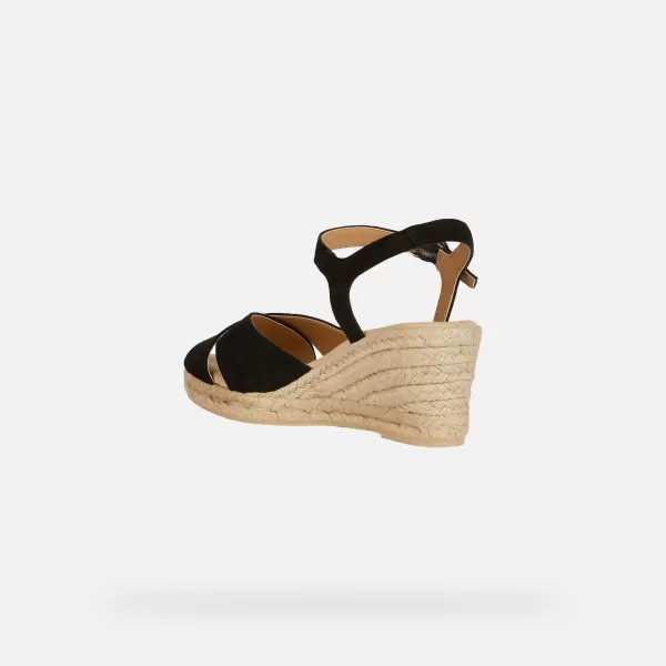  Sandale de dama GEOX GELSA LOW NEGRU 