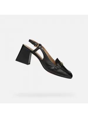 Pantofi de dama cu toc GEOX CORONILLA NEGRU
