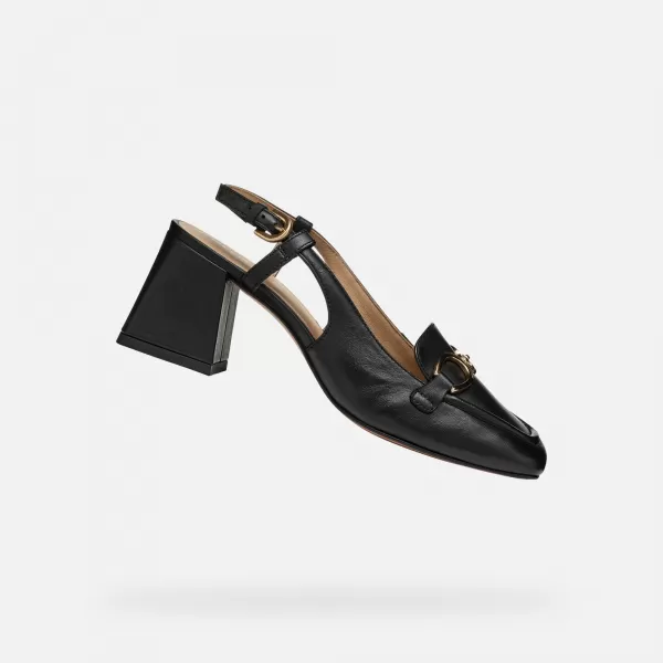  Pantofi de dama cu toc GEOX CORONILLA NEGRU 