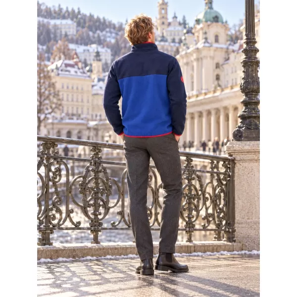  Hanorac pentru bărbați din fleece ALTISPORT GARM ALBASTRU 