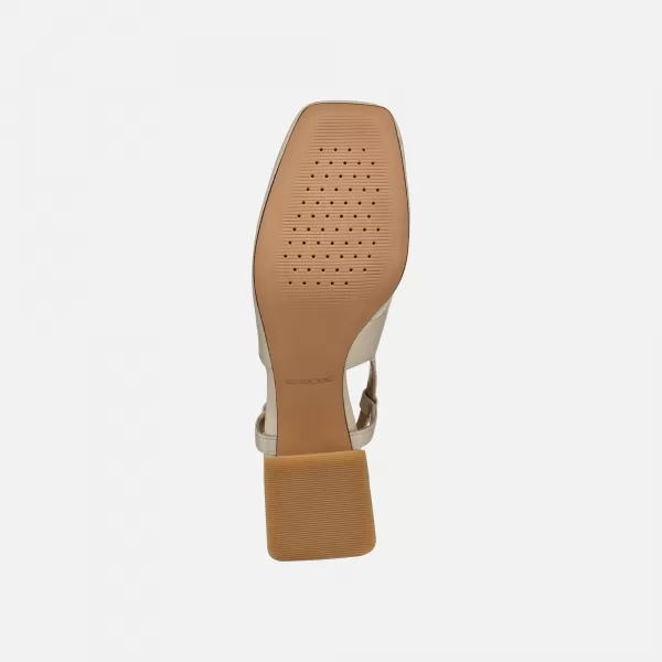  Pantofi de dama cu toc GEOX CORONILLA CREMOS 