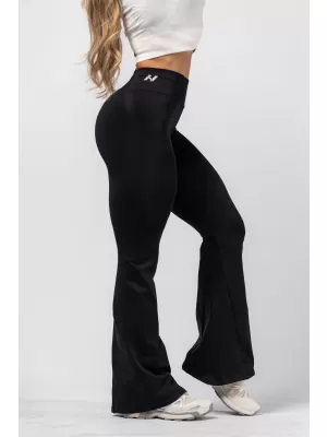 Jambiere evazate fără cusături FLOW SEAMLESS 498 BLACK Nebbia