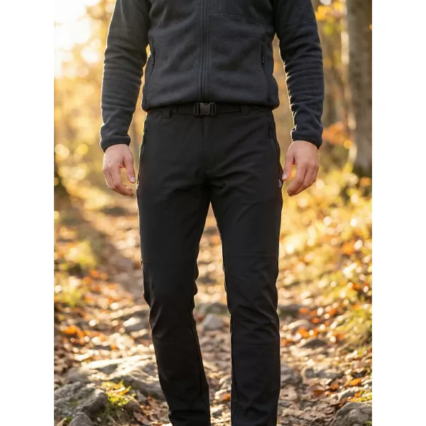  Pantaloni softshell pentru bărbați ALTISPORT CORRON NEGRU 